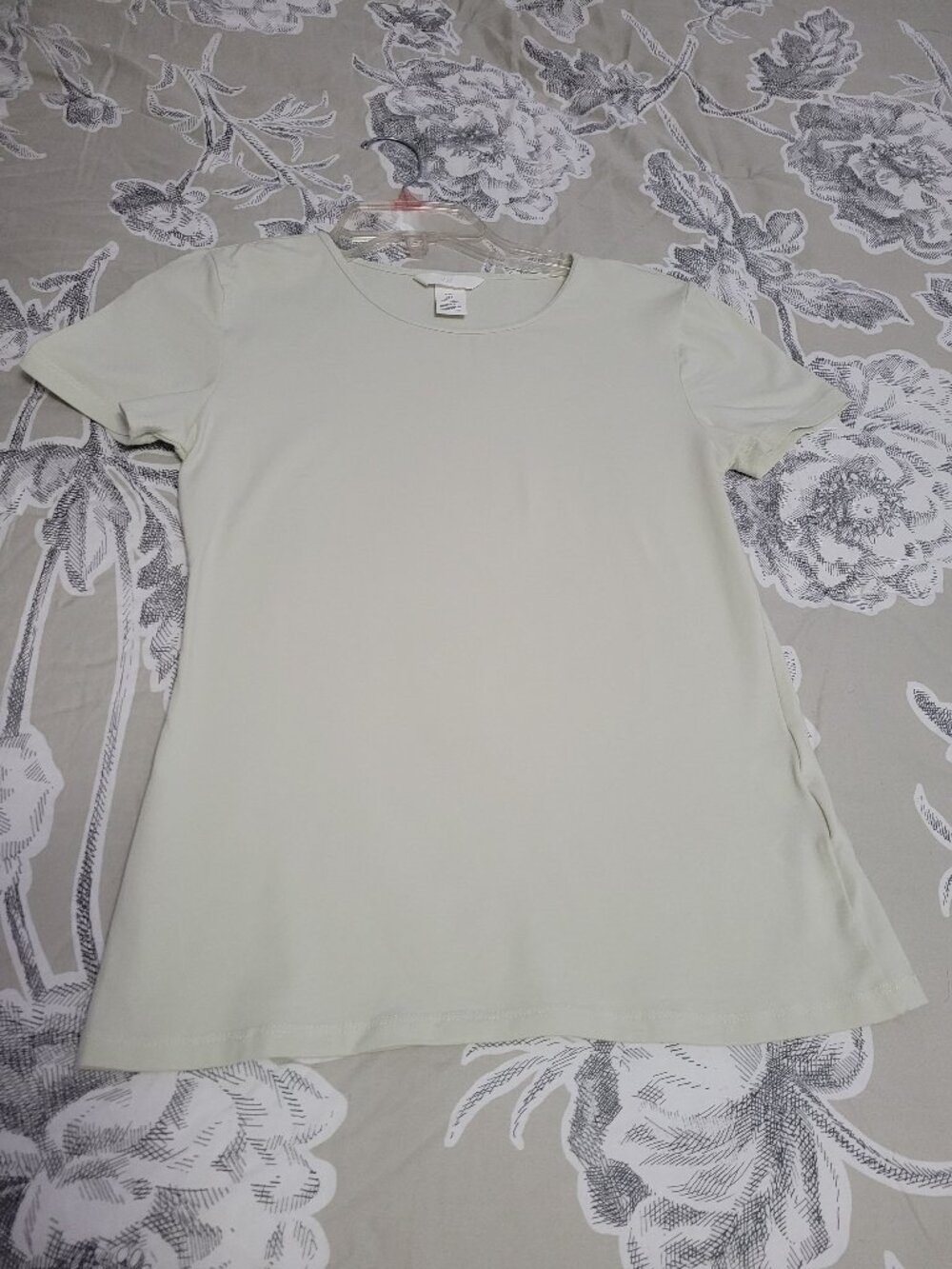 H&M Celery Green Cotton/Spandex Short Sleeve T Shirt Small